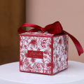 Caja de regalos empaquetado papel cartón de boda Candy personalizado